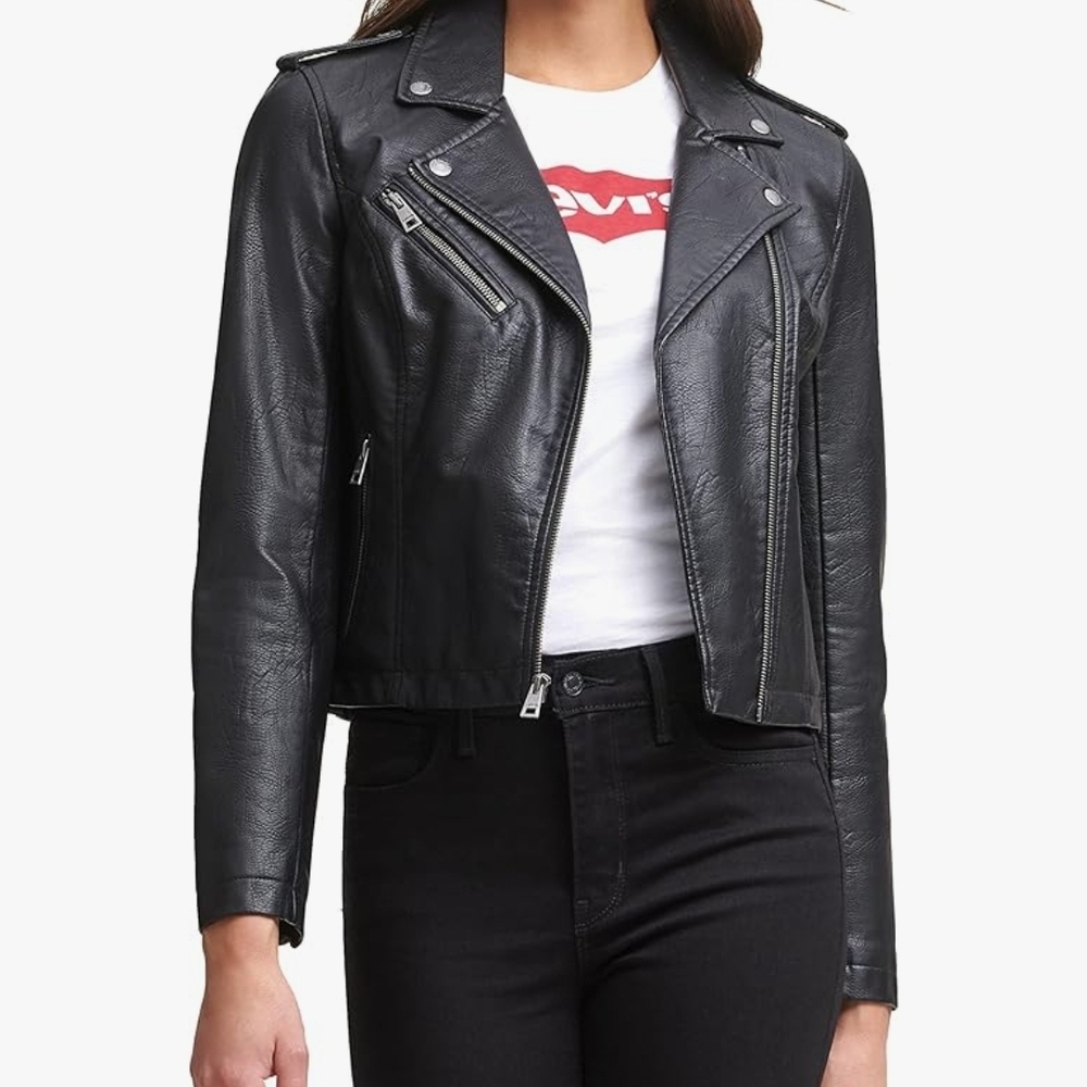 Levi's Women's Classic Black Leather Moto Jacket
